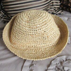 soft straw cloche bucket hat